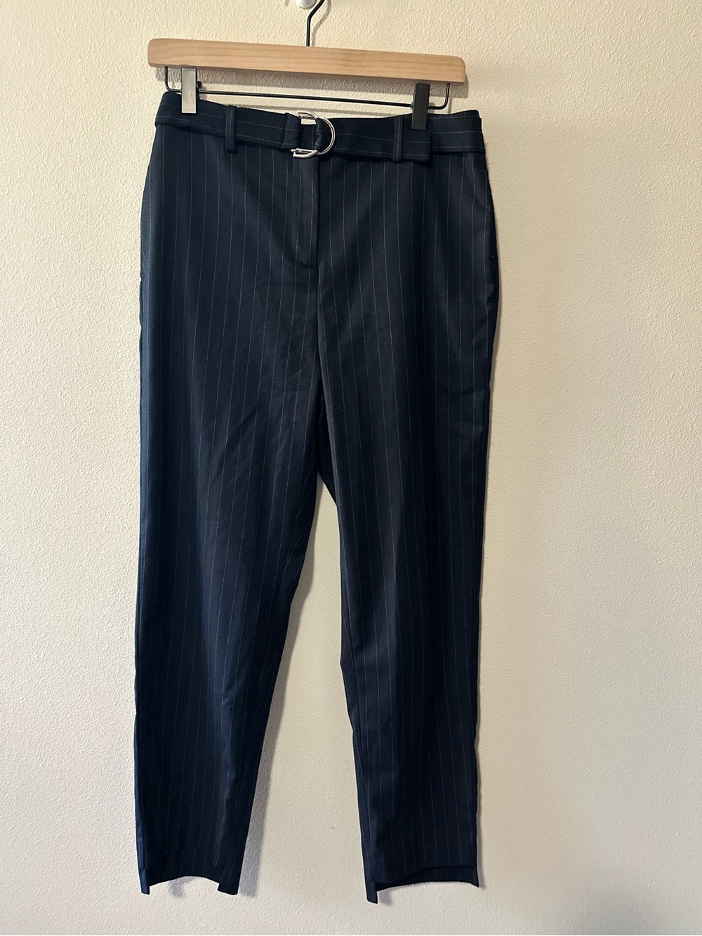 Maje Paris navy pinstripe trousers dress pants size 38 (US 8)